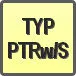 Piktogram - Typ: PTRw/S